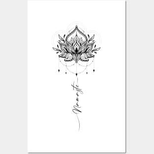 Namaste lotus flower yoga Posters and Art